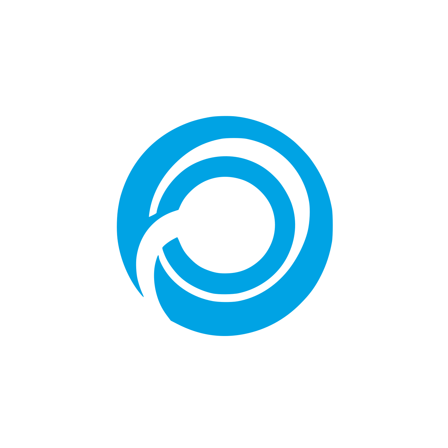 Geometric Spiral Ring Logo #00a3e4