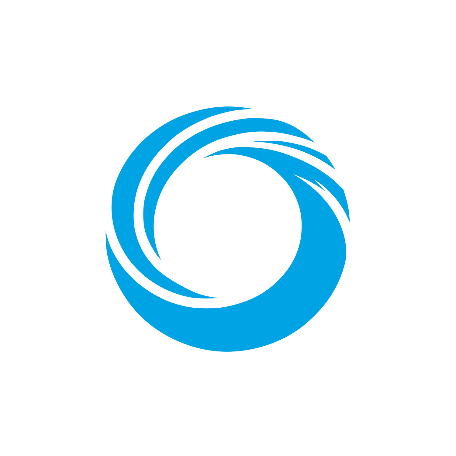 Monoline Ring Emblem #00a3e4