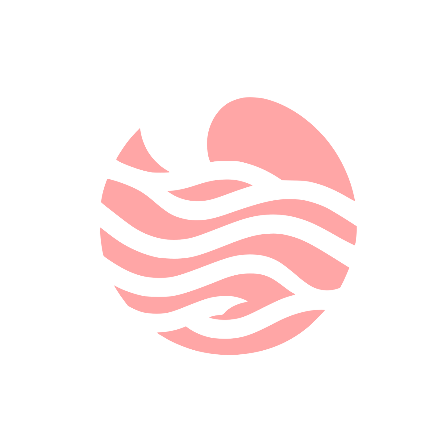 Wave Logo Design #ffa6a6