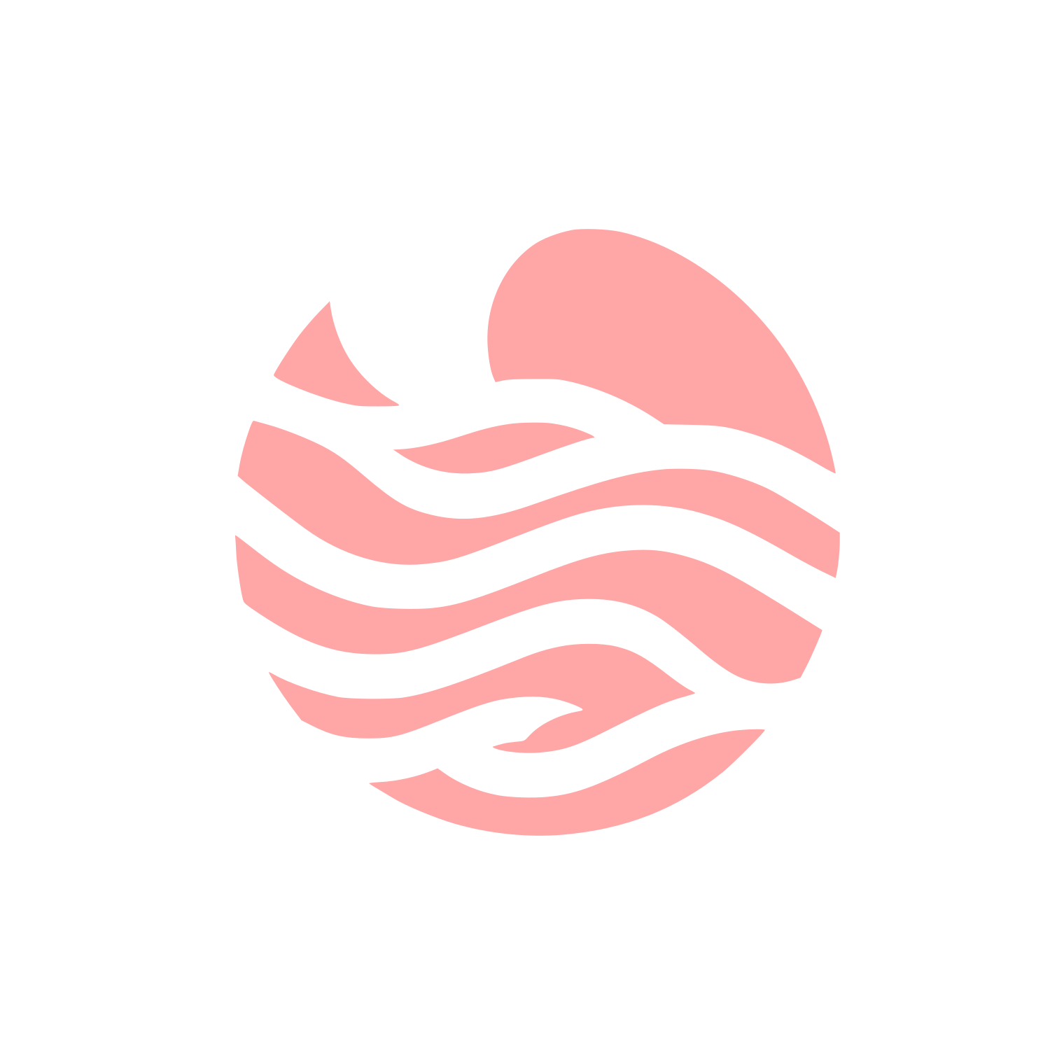 Wave Logo Design #ffa6a6