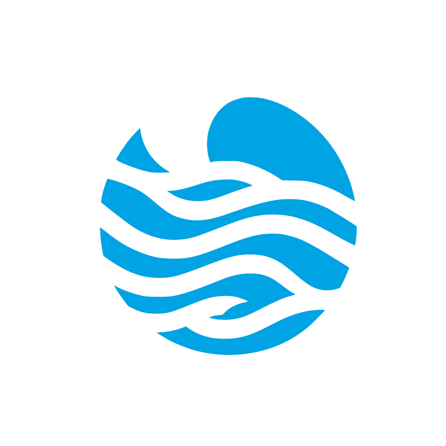 Wave Logo Design #00a3e4