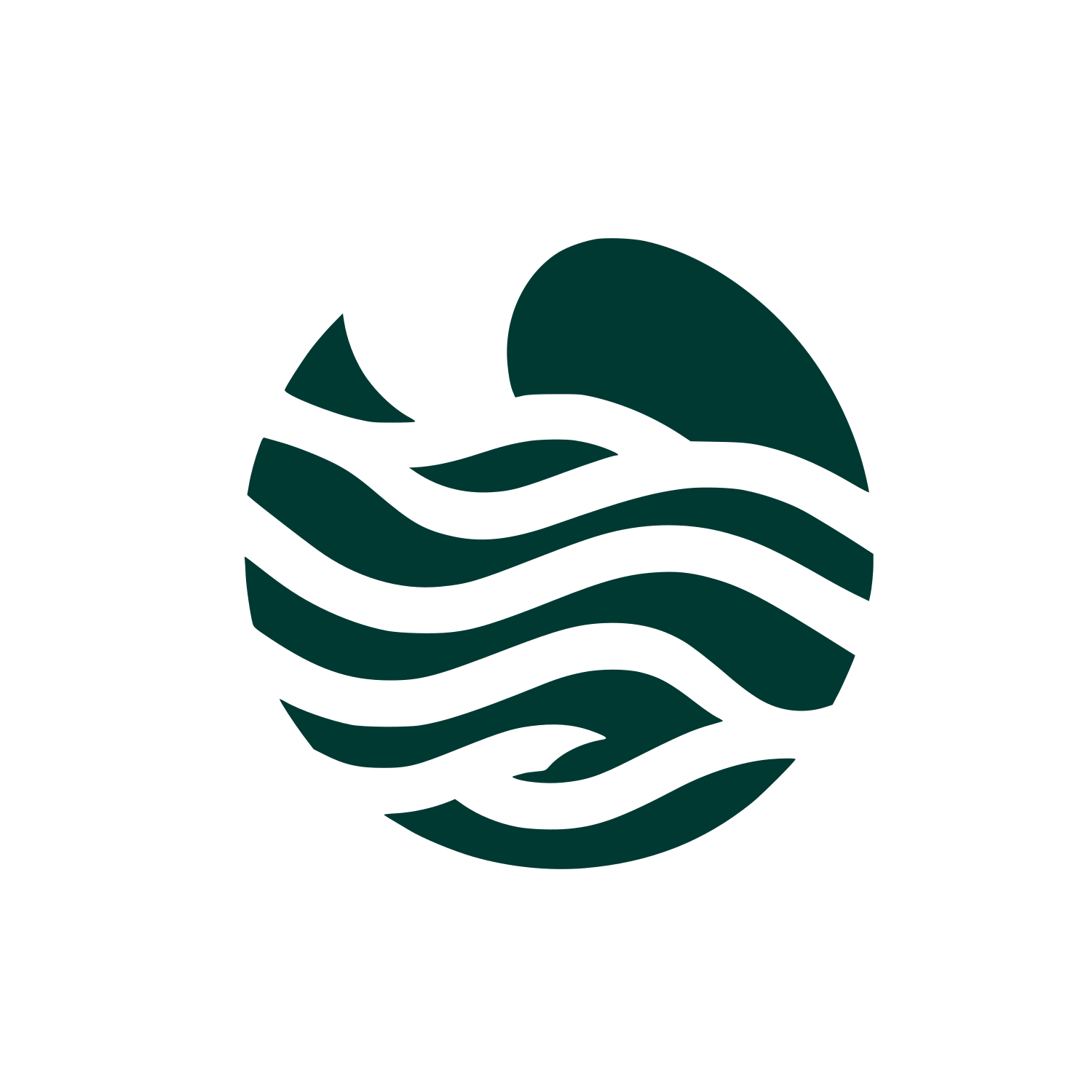 Wave Logo Design #003932