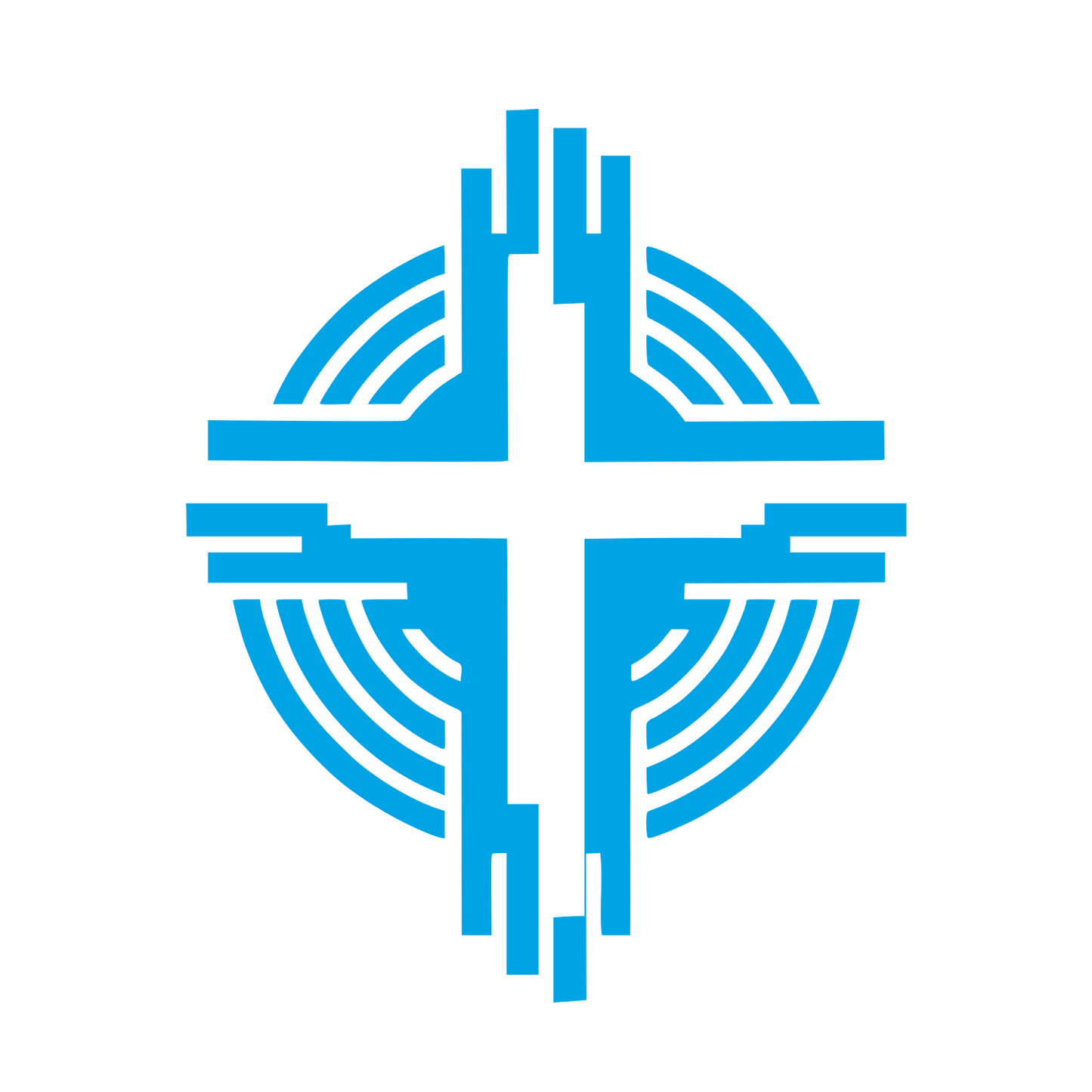 Bold Cross Logo #00a3e4