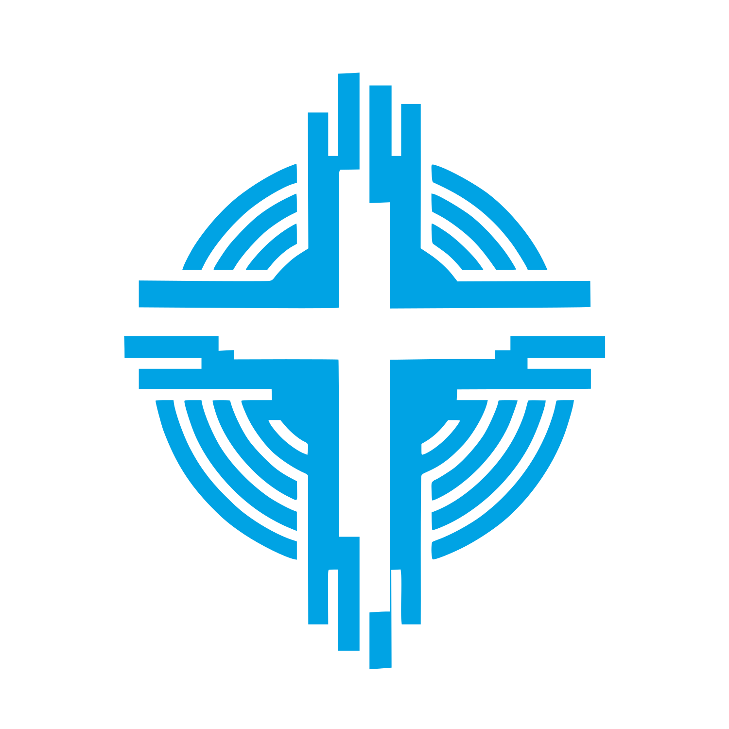 Bold Cross Logo #00a3e4