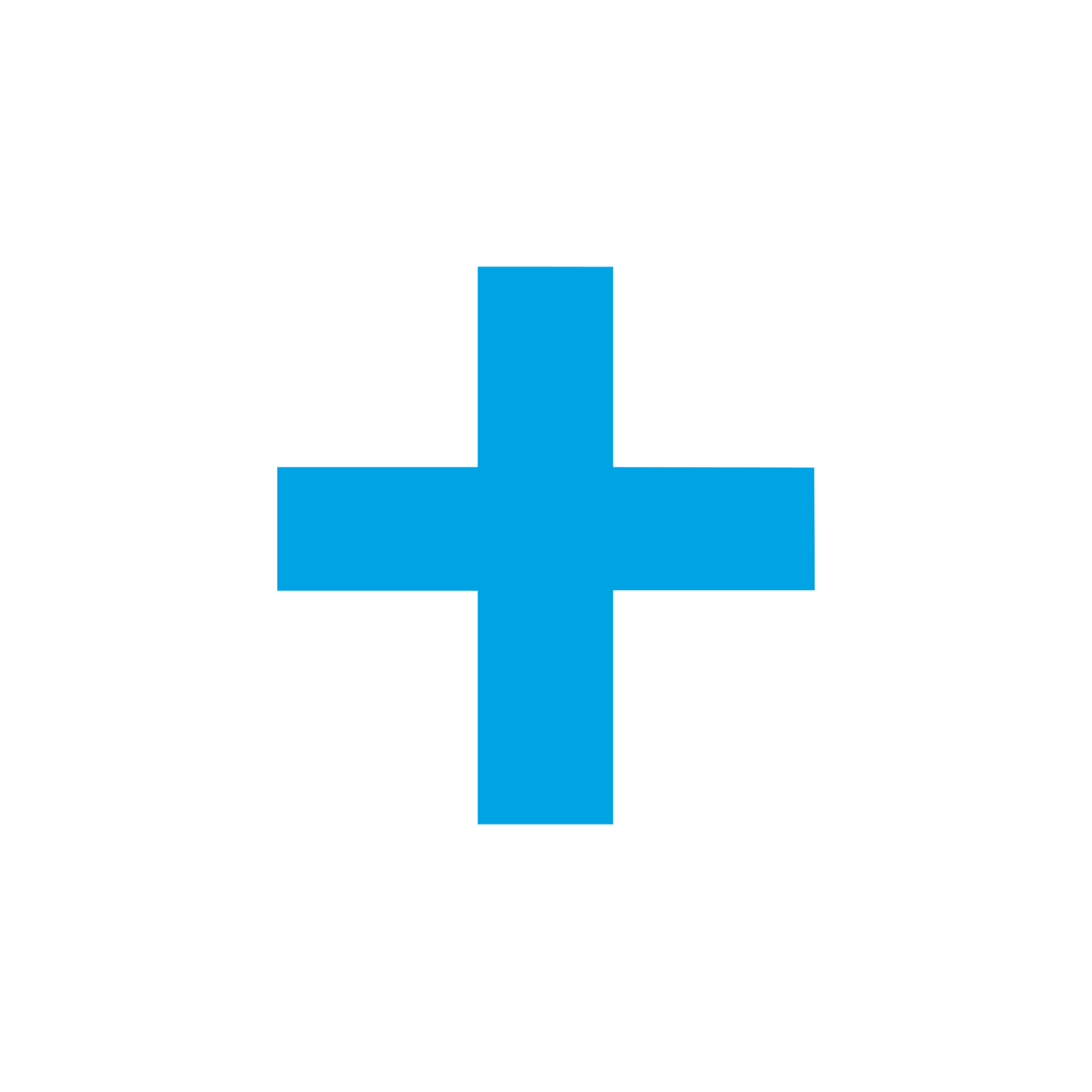 Plus Sign Logo #00a3e4