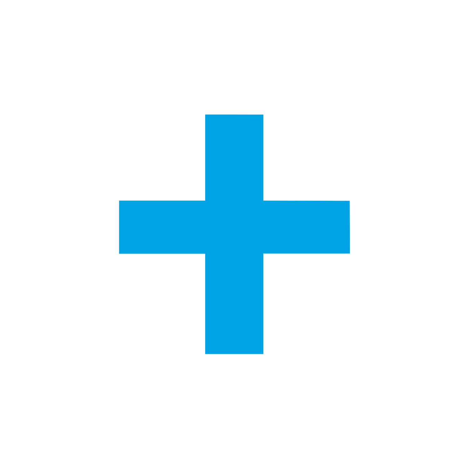 Plus Sign Logo #00a3e4