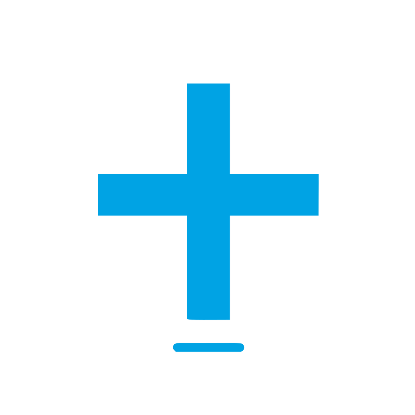 Logo with Cross Shape #00a3e4