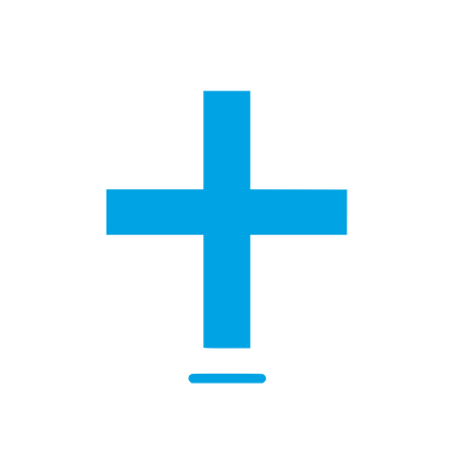 Logo with Cross Shape #00a3e4