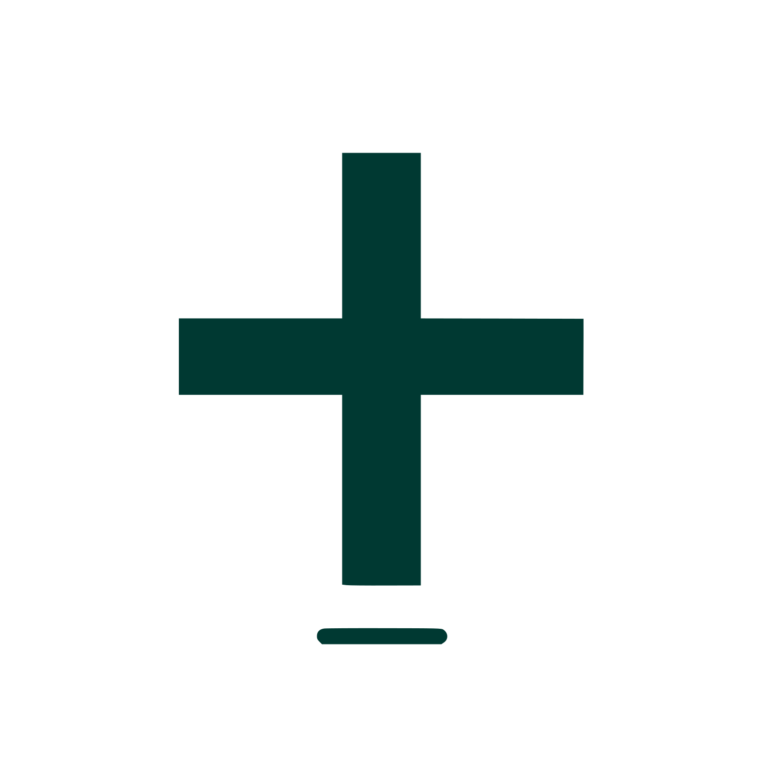 Logo with Cross Shape #003932