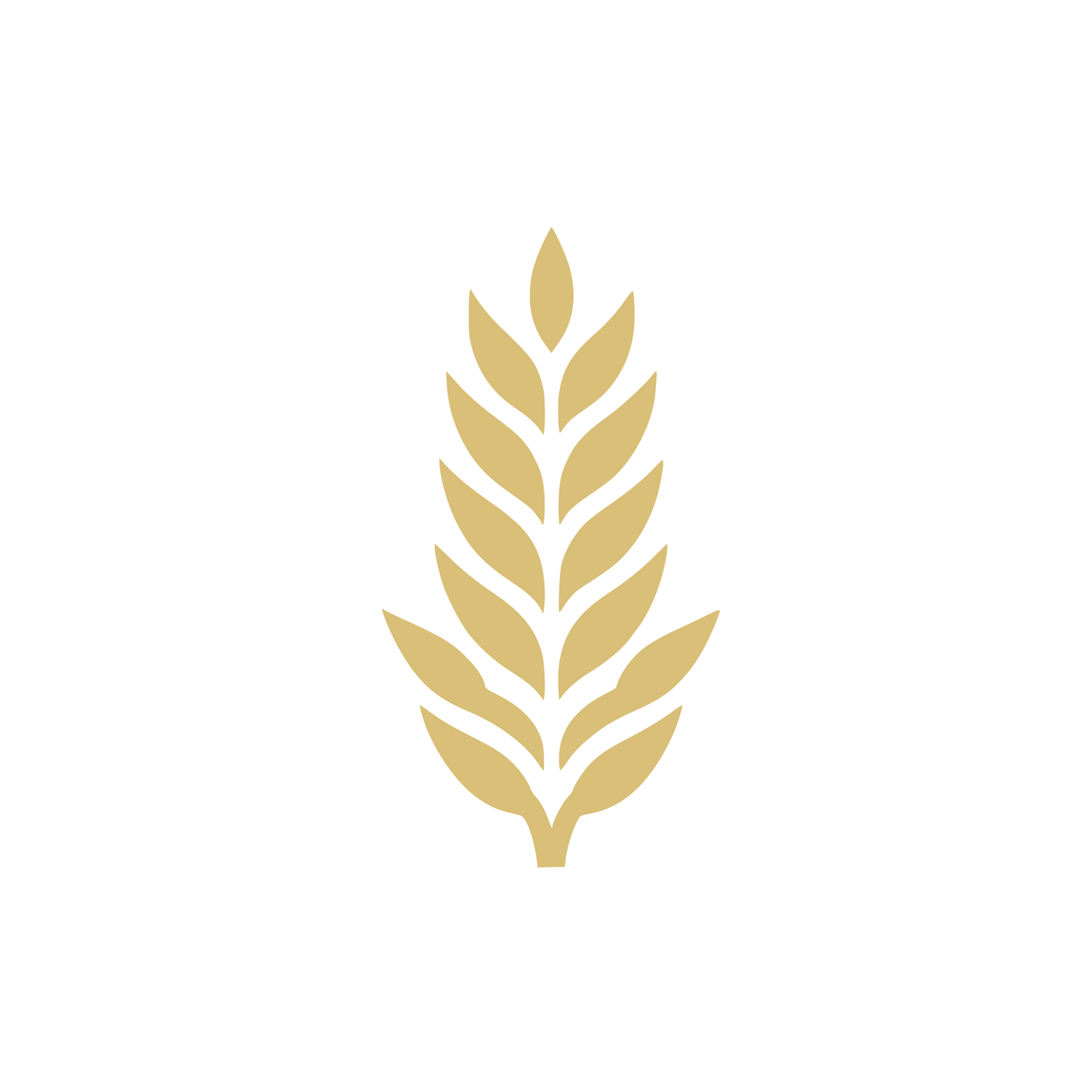 Wheat Stalk Logo #D9BF77