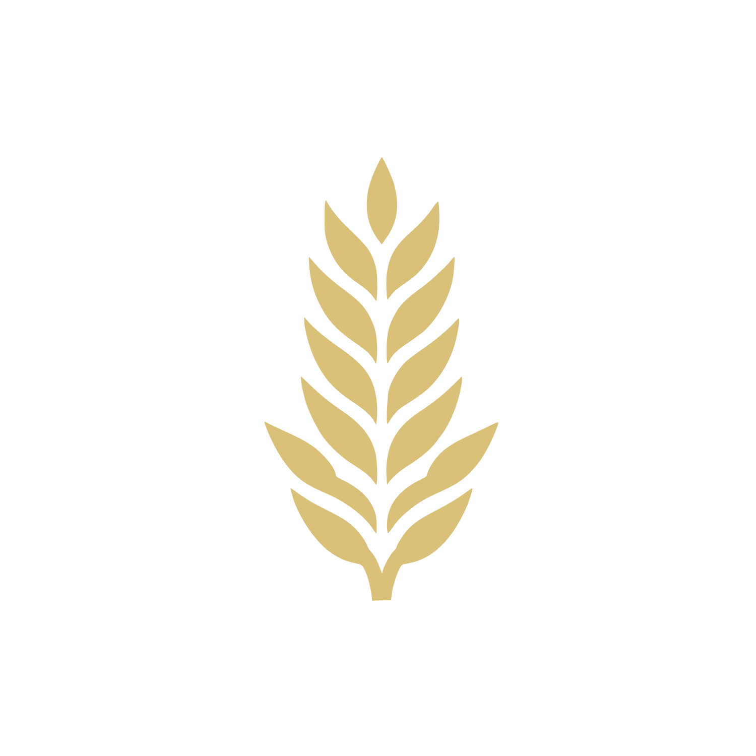 Wheat Stalk Logo #D9BF77