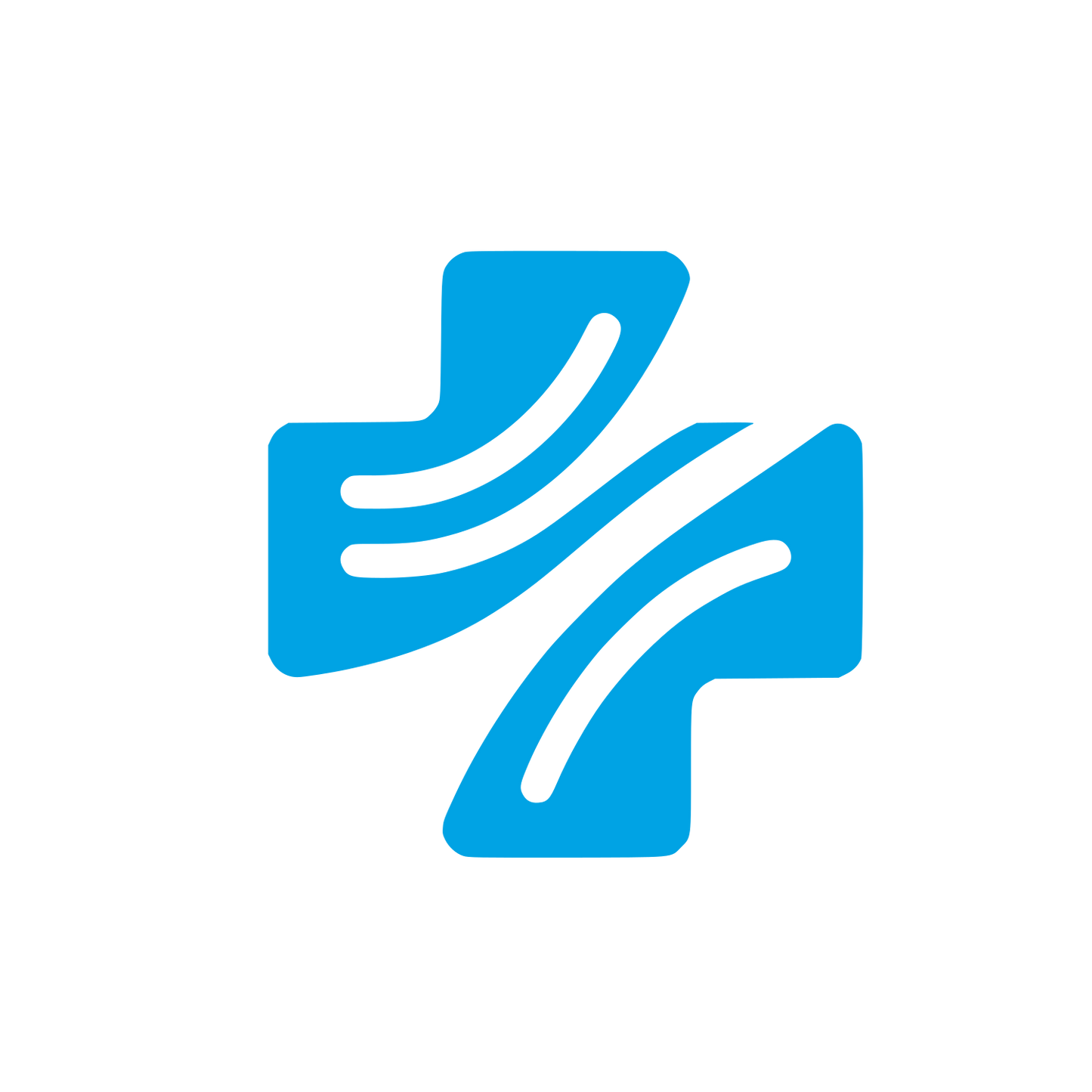 Medical Cross Logo #00a3e4