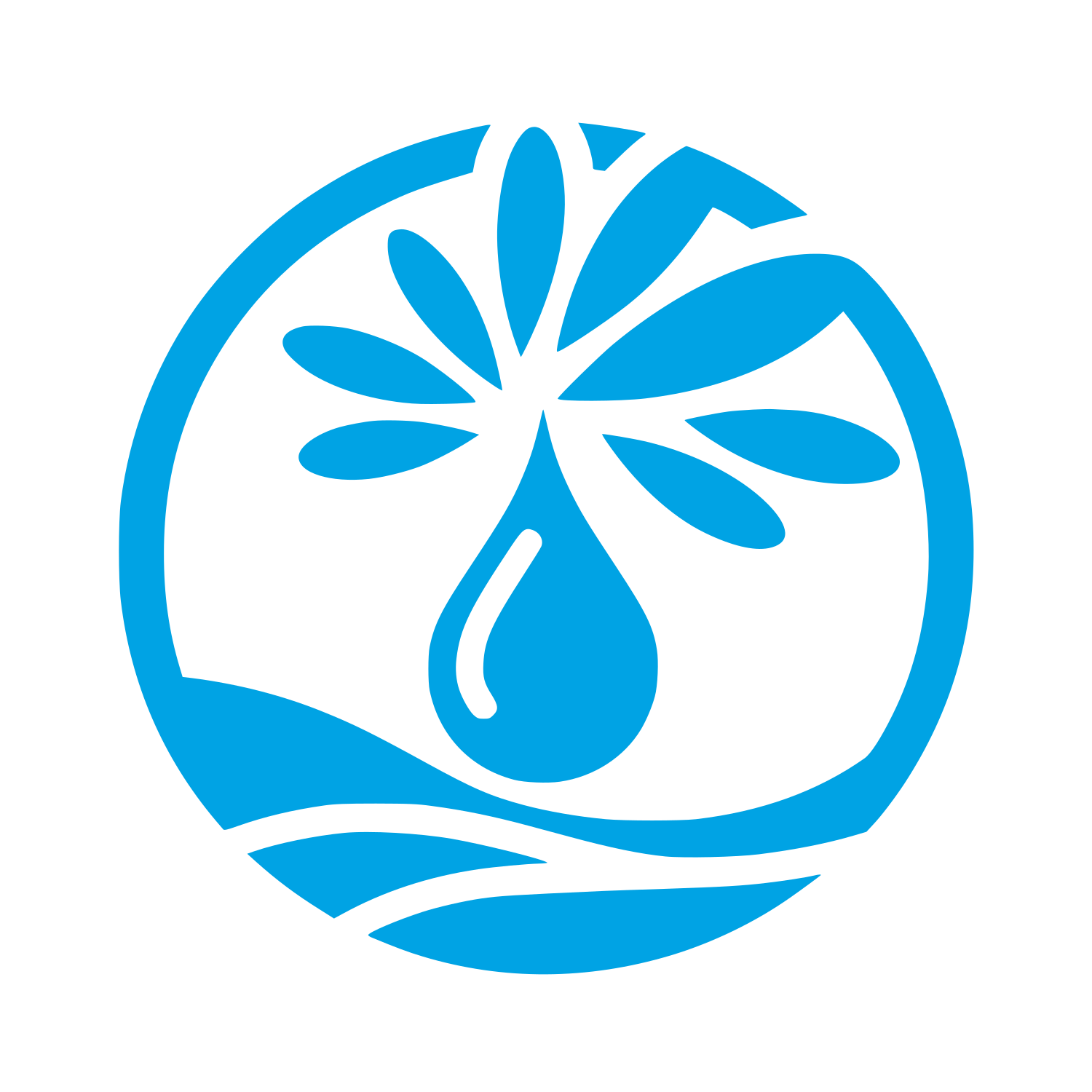 Nature Wellness Logo #00a3e4