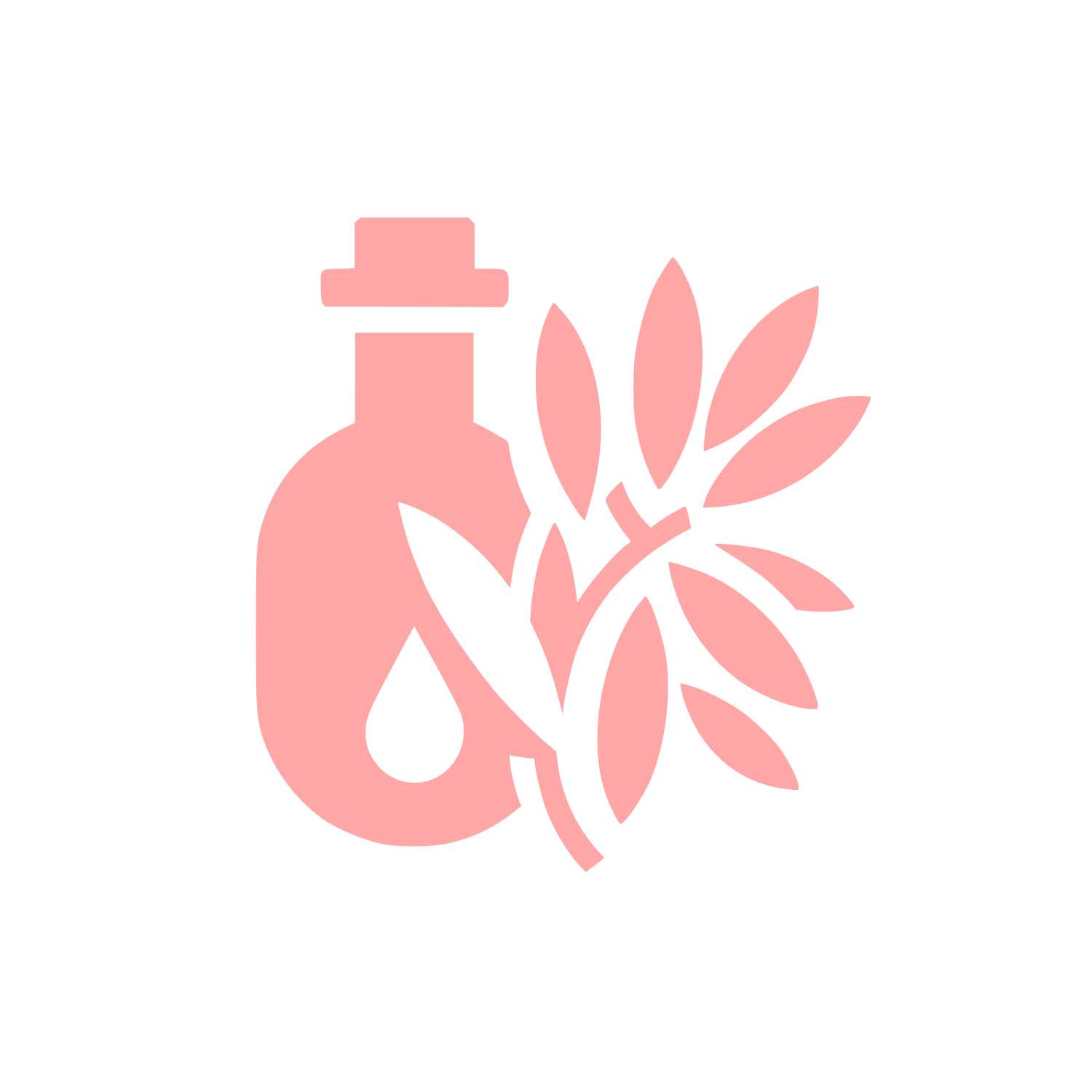 Oil Bottle Logo #ffa6a6