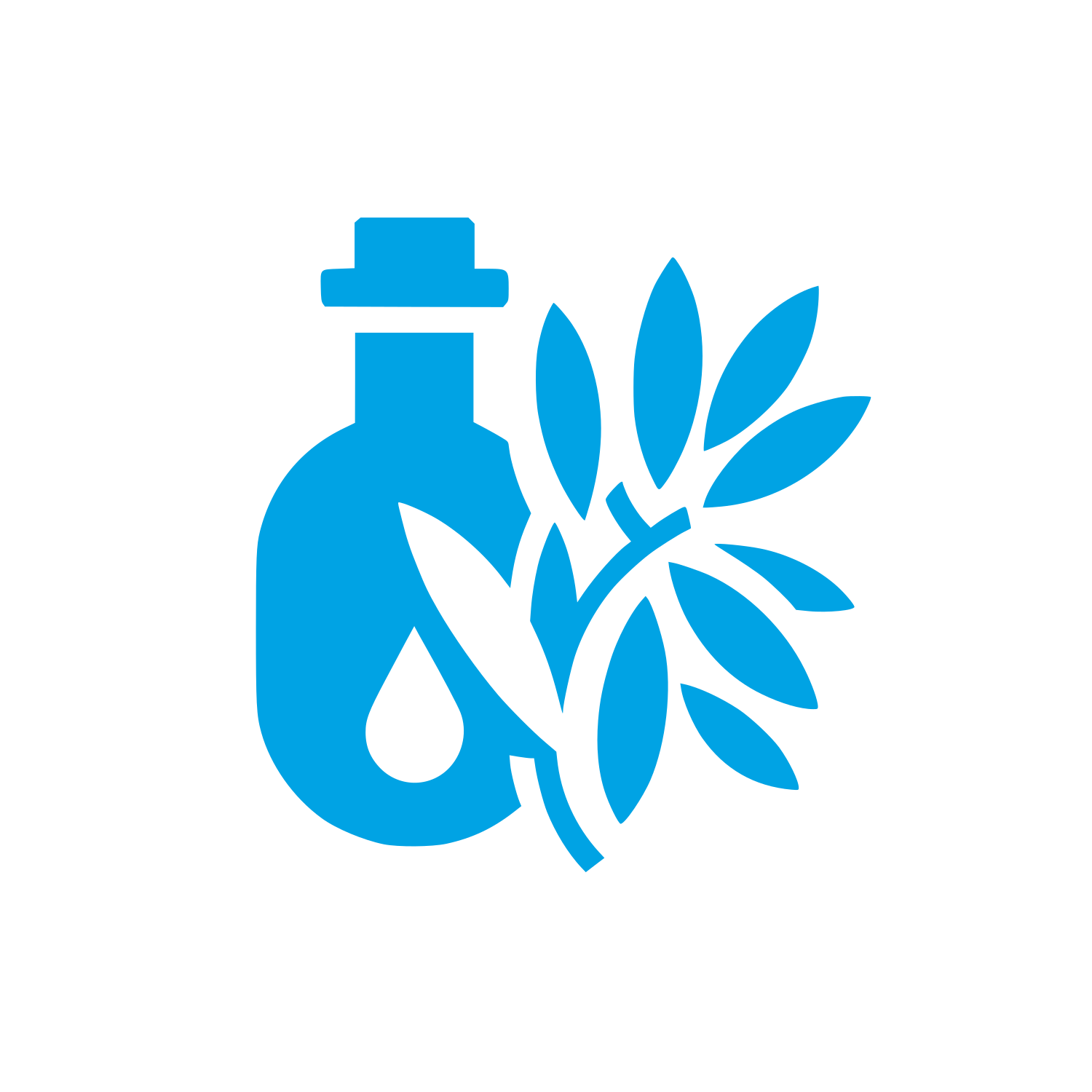 Oil Bottle Logo #00a3e4