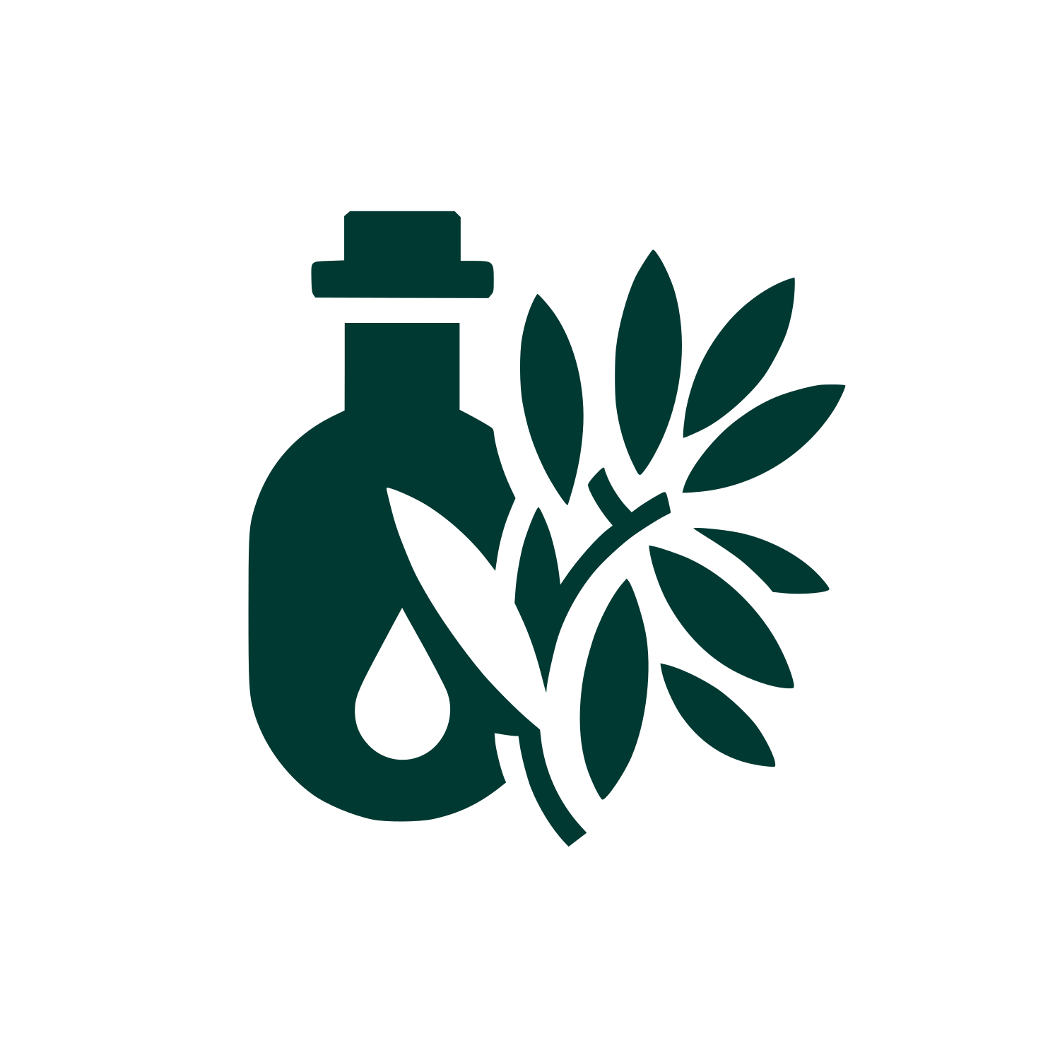 Oil Bottle Logo #003932