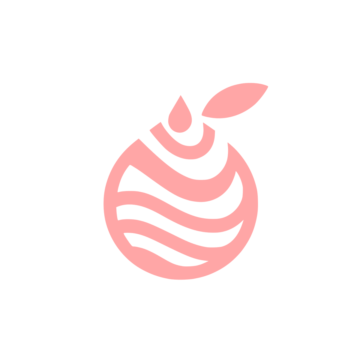 Logo with Water Droplet #ffa6a6
