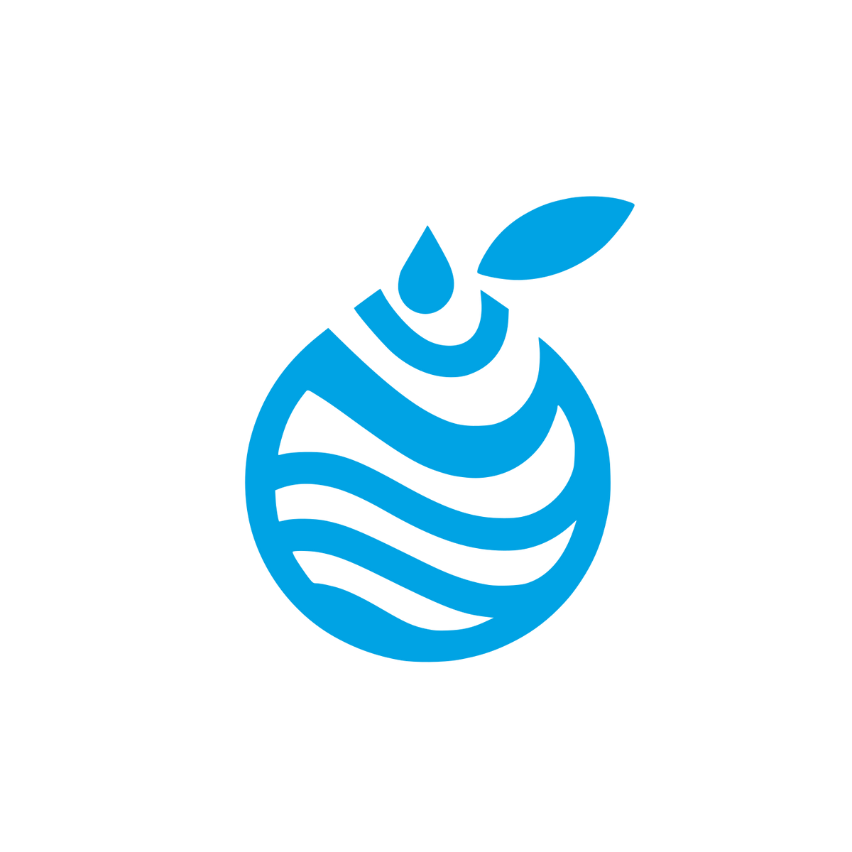 Logo with Water Droplet #00a3e4