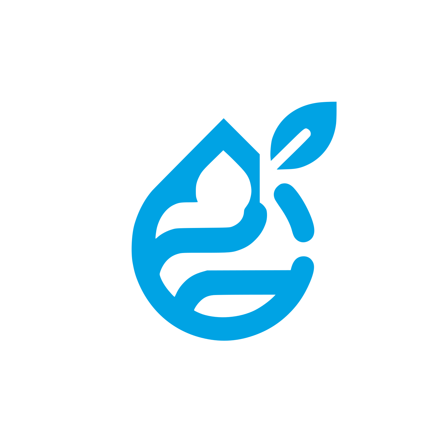 Water Drop Logo #00a3e4