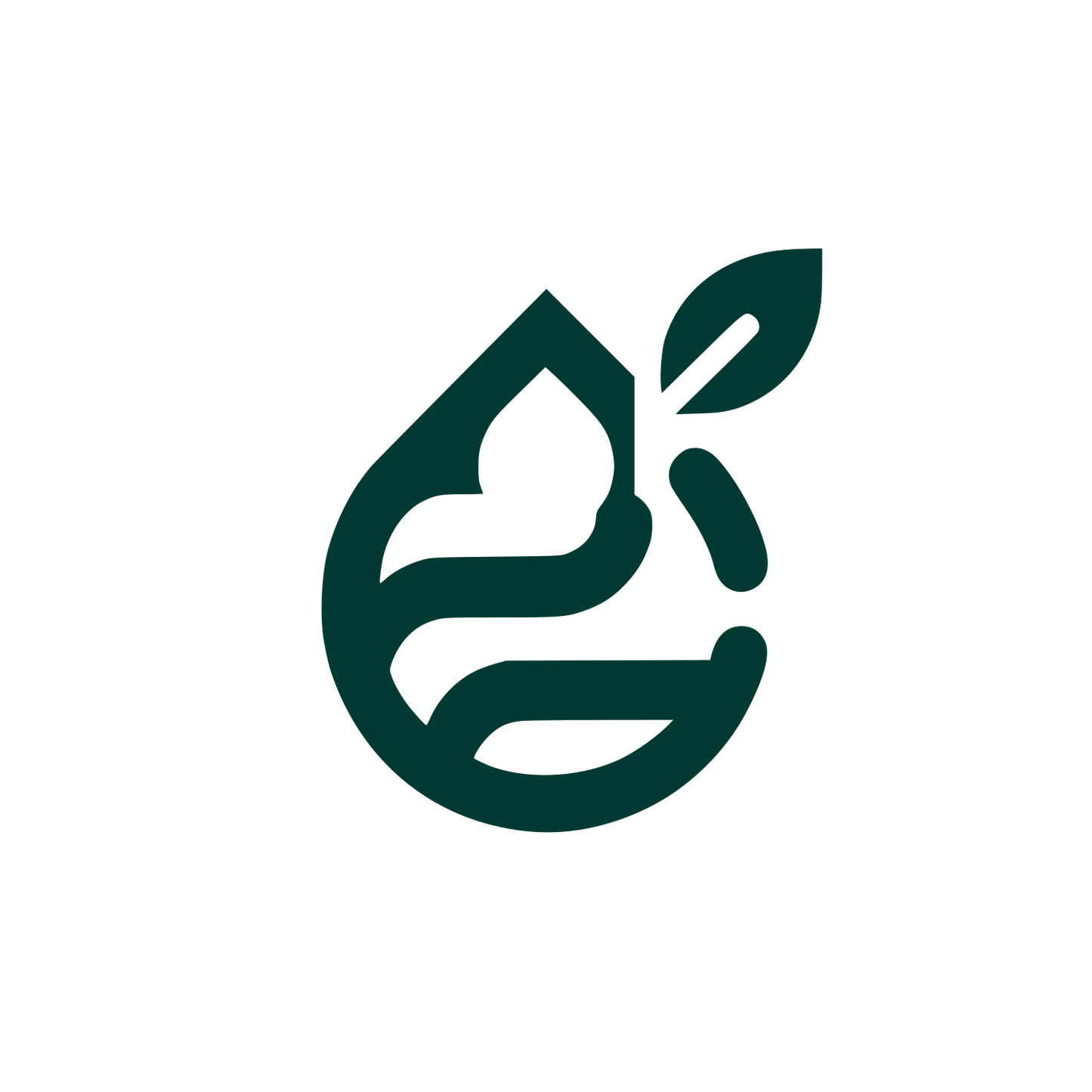 Water Drop Logo #003932