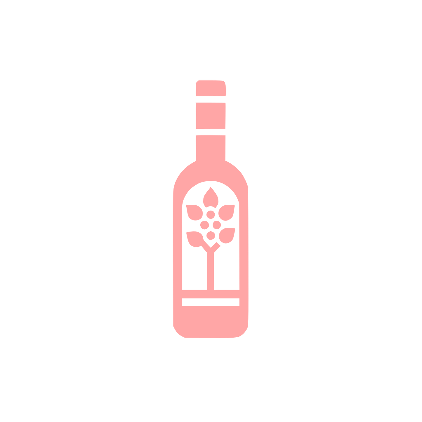 Wine Bottle Logo #ffa6a6