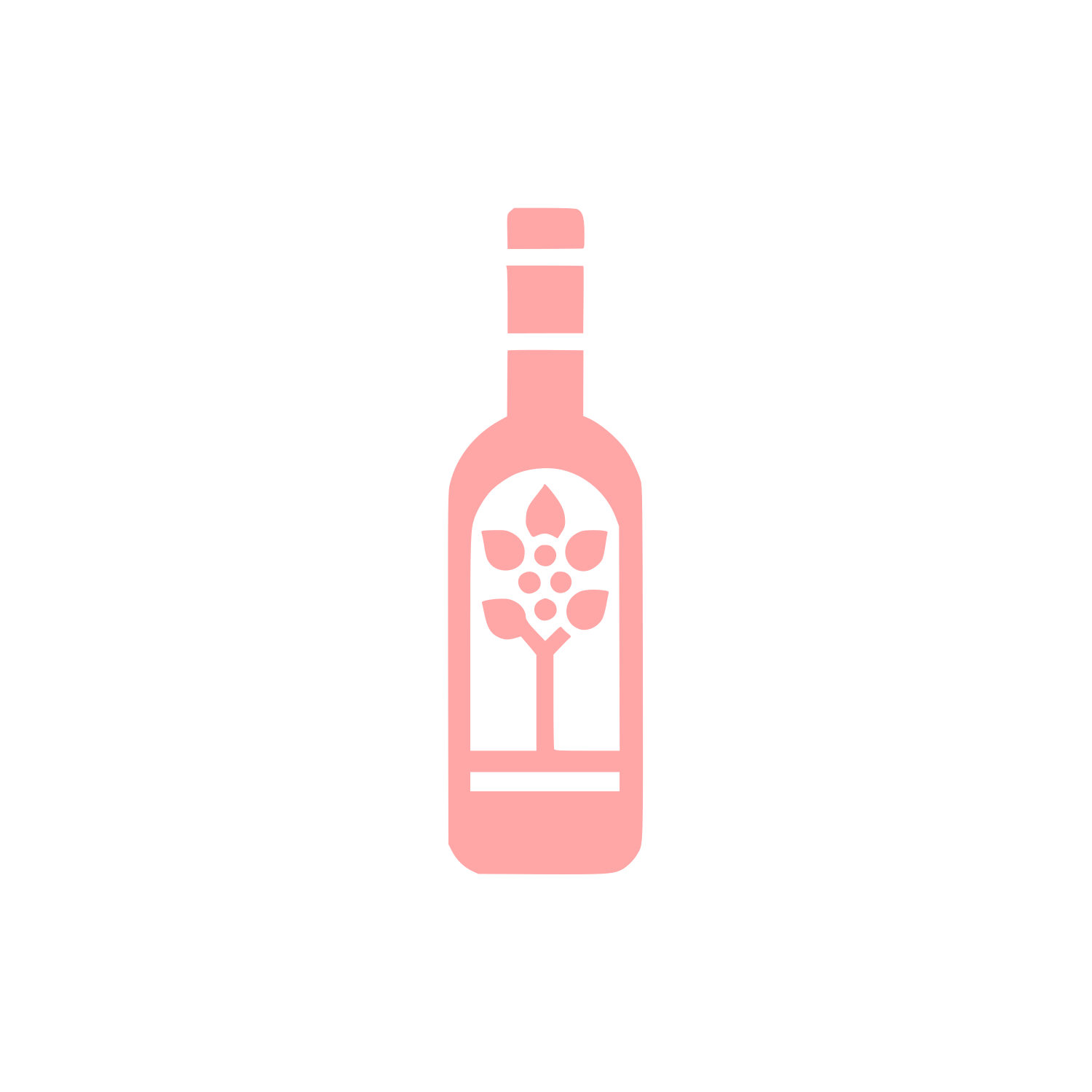 Wine Bottle Logo #ffa6a6