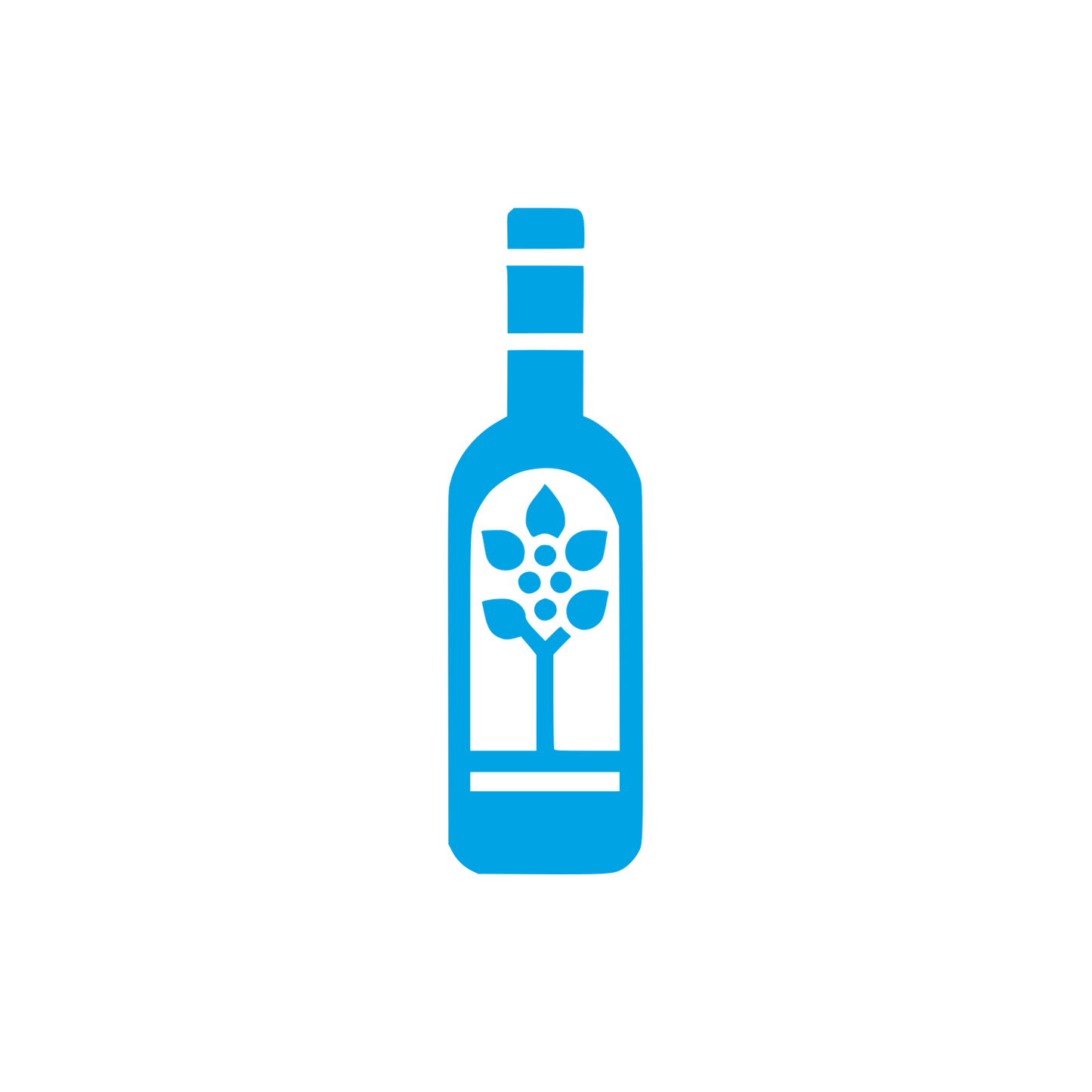 Wine Bottle Logo #00a3e4