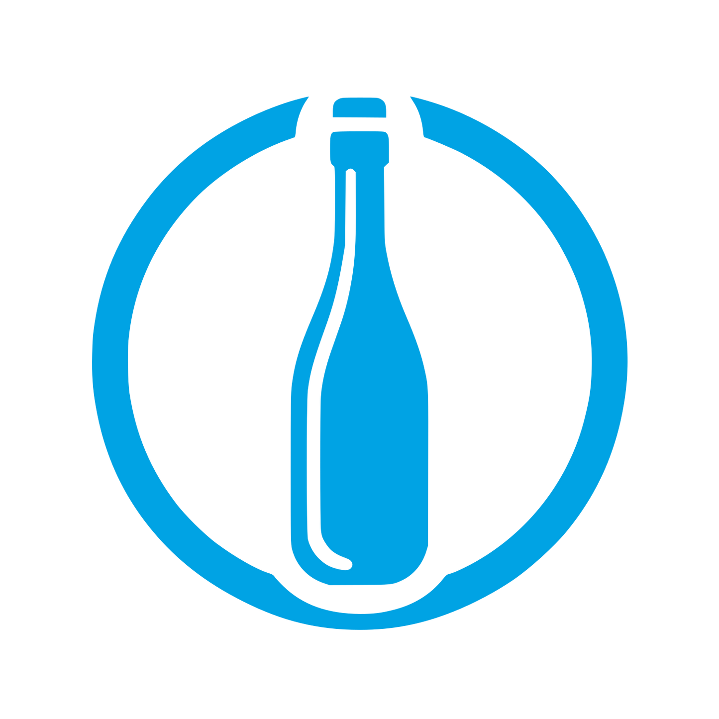 Beverage Bottle Logo #00a3e4