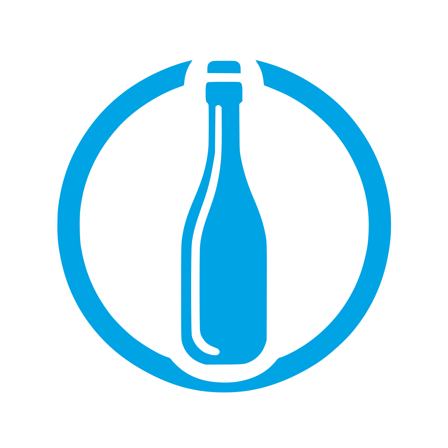 Beverage Bottle Logo #00a3e4