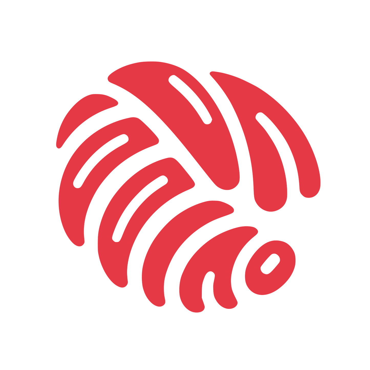 Wireless Signal Arc Logo #E63946