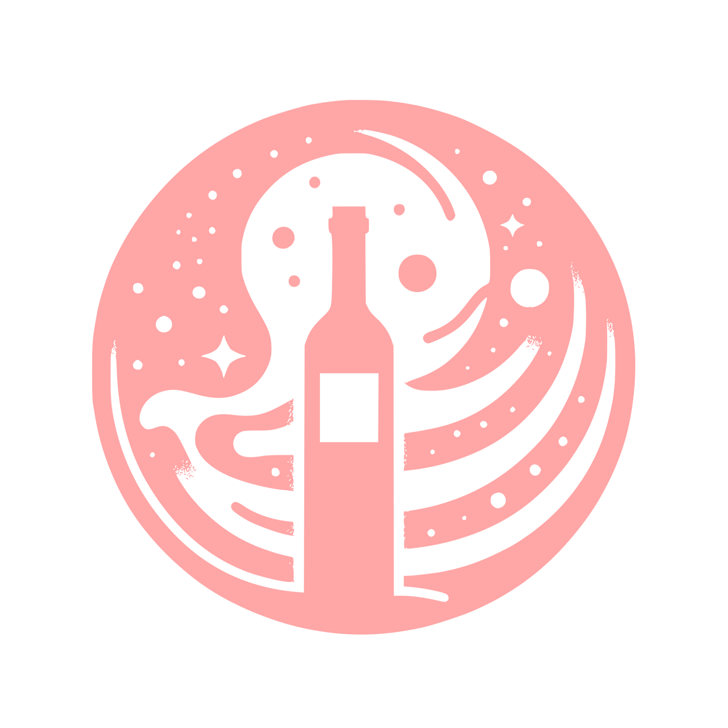 Wine Bottle Logo #ffa6a6