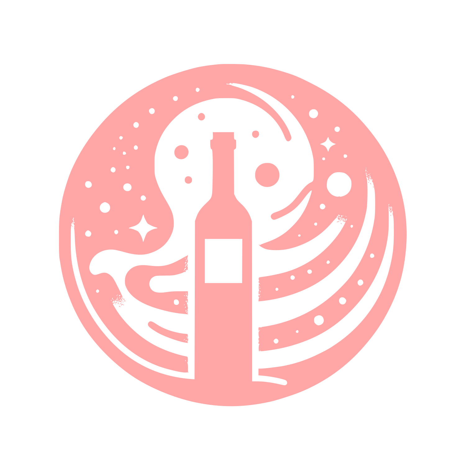 Wine Bottle Logo #ffa6a6