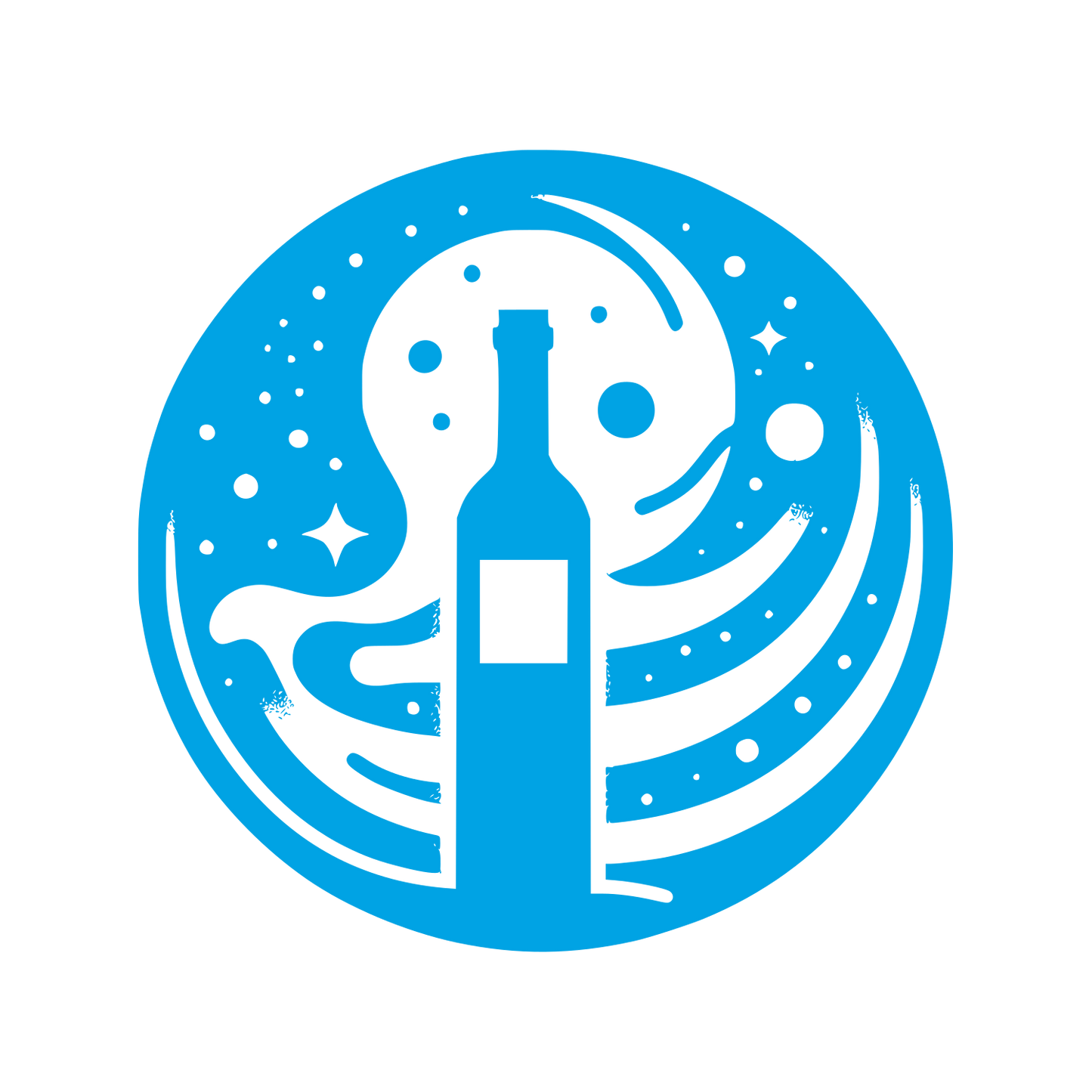 Wine Bottle Logo #00a3e4