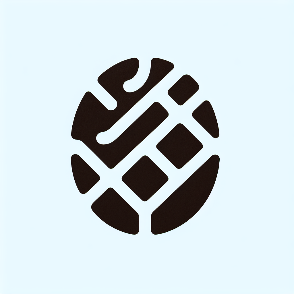 Geometric Cocoa Bean Badge
