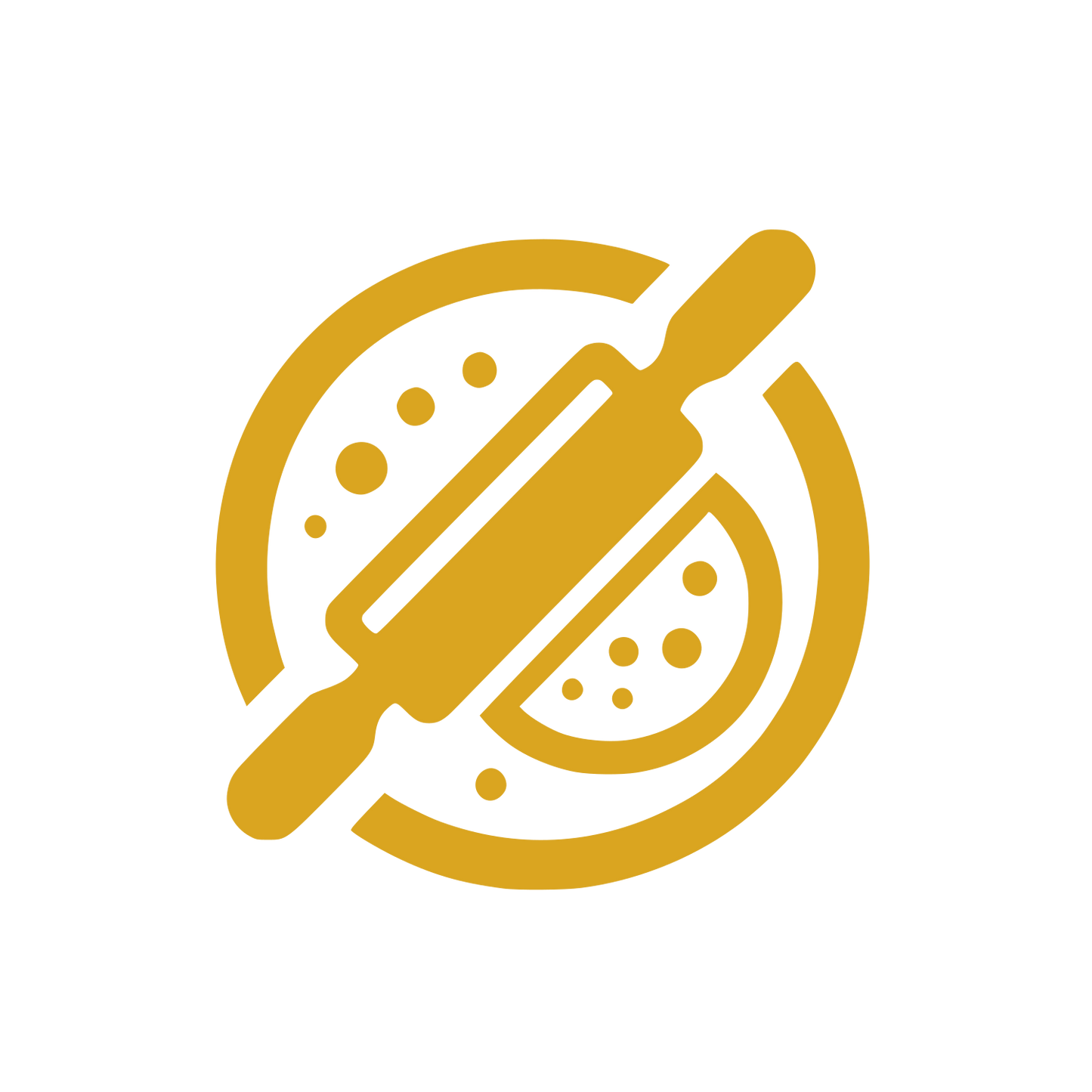 Rolling Pin Bread Logo #DAA520