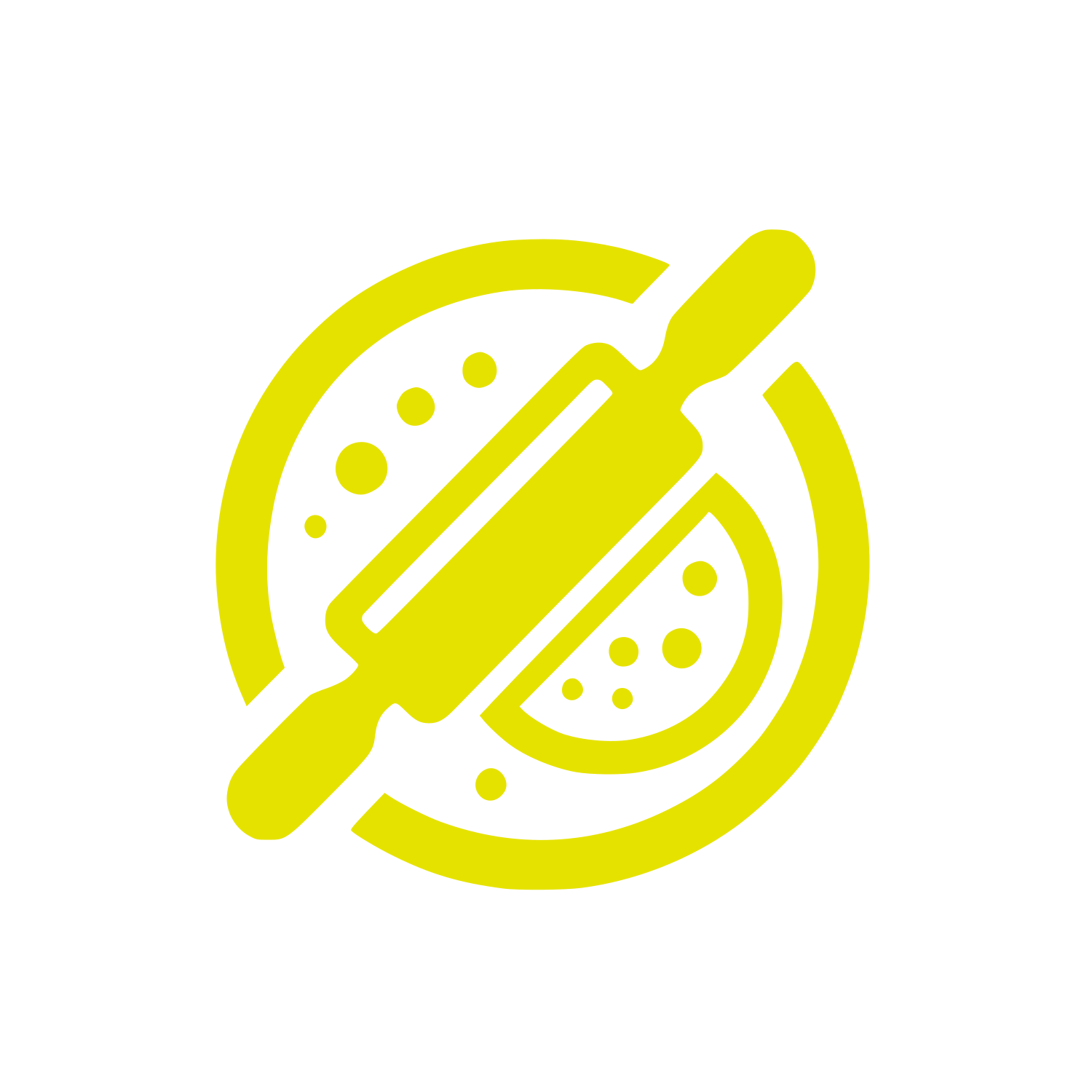 Rolling Pin Bread Logo #E6E200