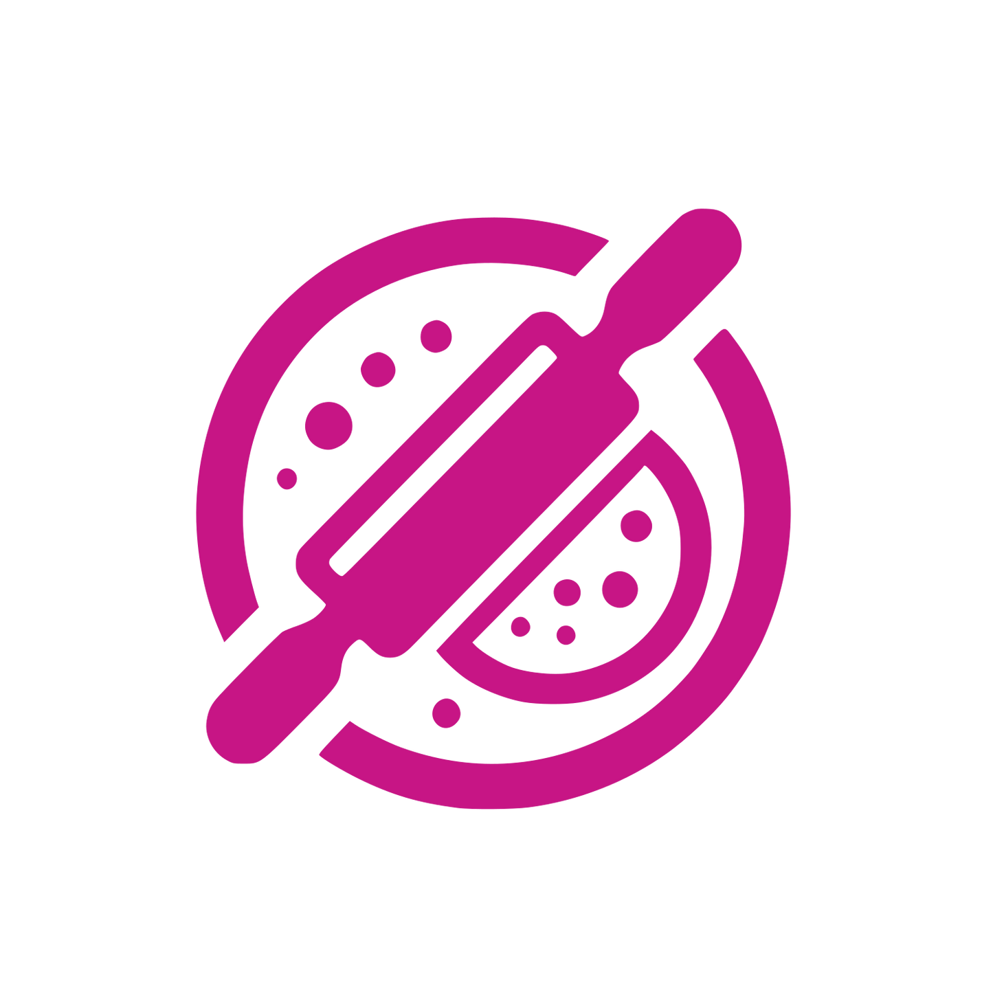 Rolling Pin Bread Logo #C71585