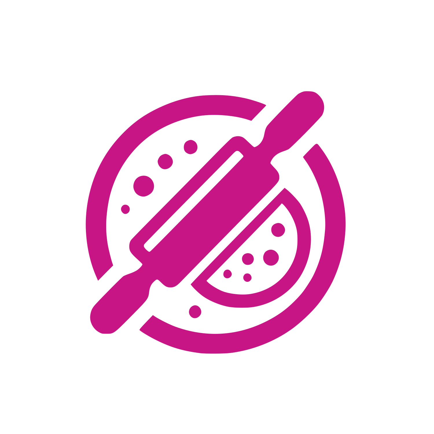 Rolling Pin Bread Logo #C71585