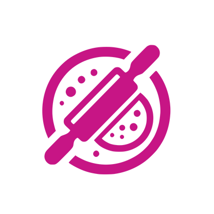 Rolling Pin Bread Logo #C71585