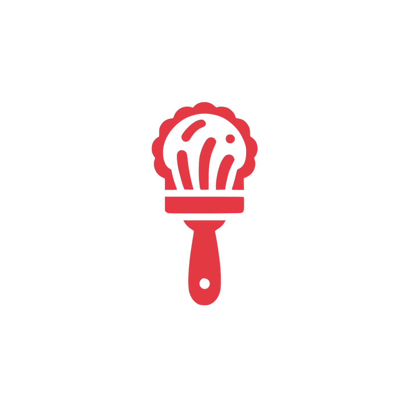Paintbrush Stroke Logo #E63946