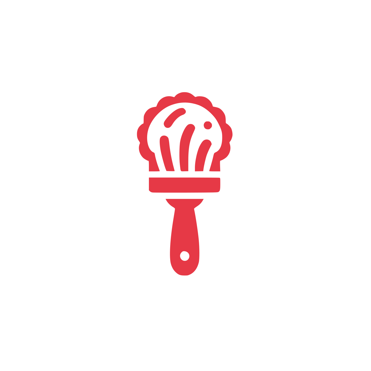 Paintbrush Stroke Logo #E63946