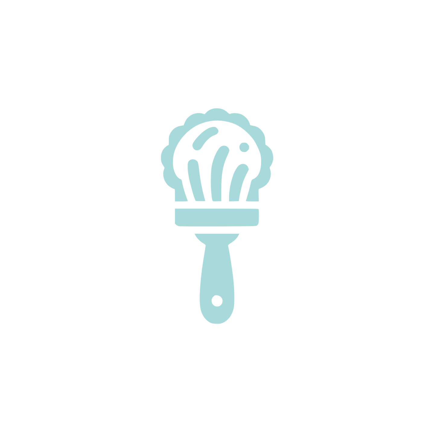 Paintbrush Stroke Logo #A8DADC