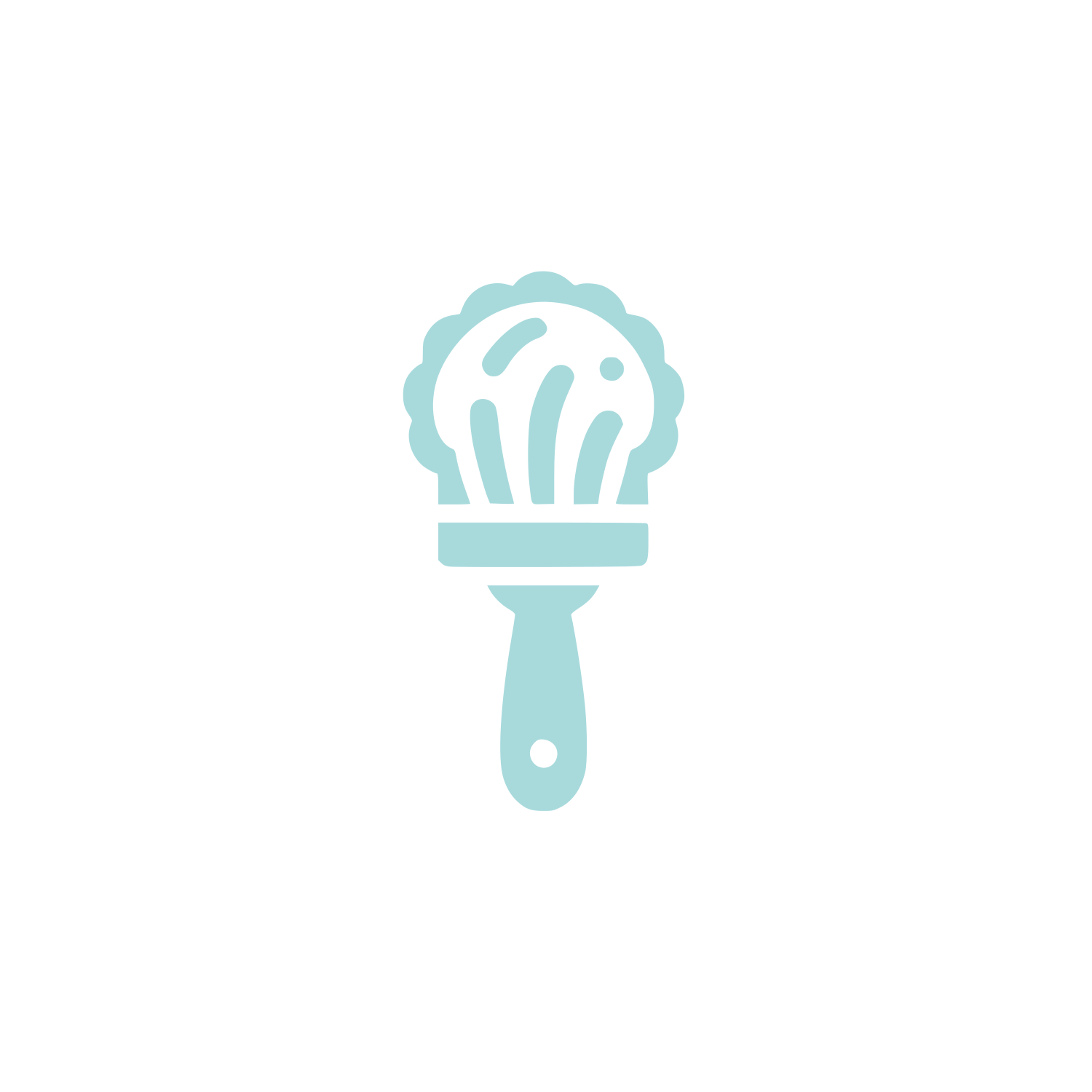 Paintbrush Stroke Logo #A8DADC