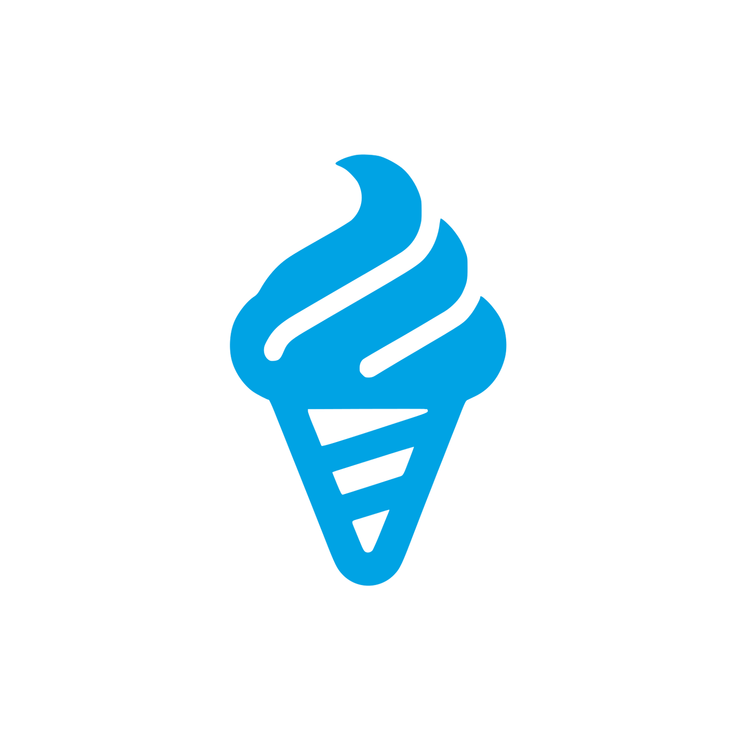 Ice Cream Logo Design #00a3e4