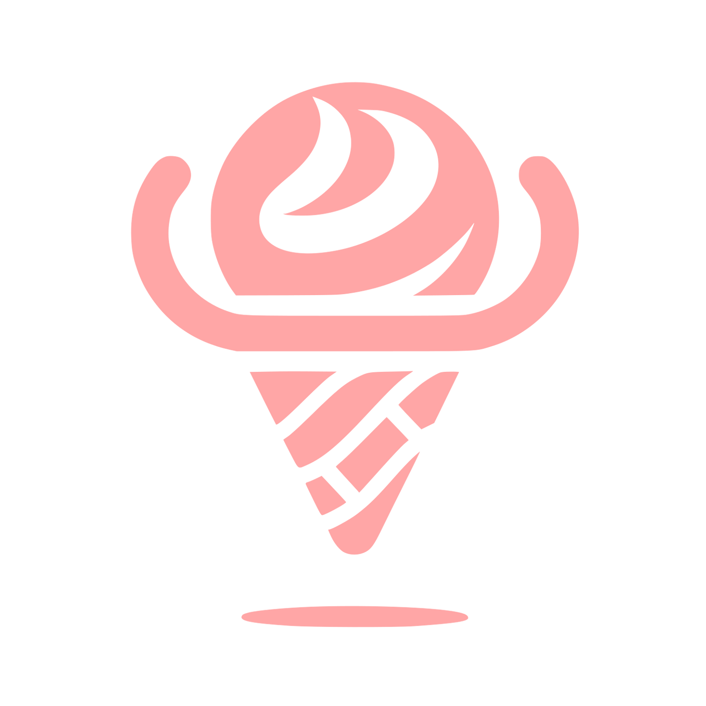 Ice Cream Logo Design #ffa6a6