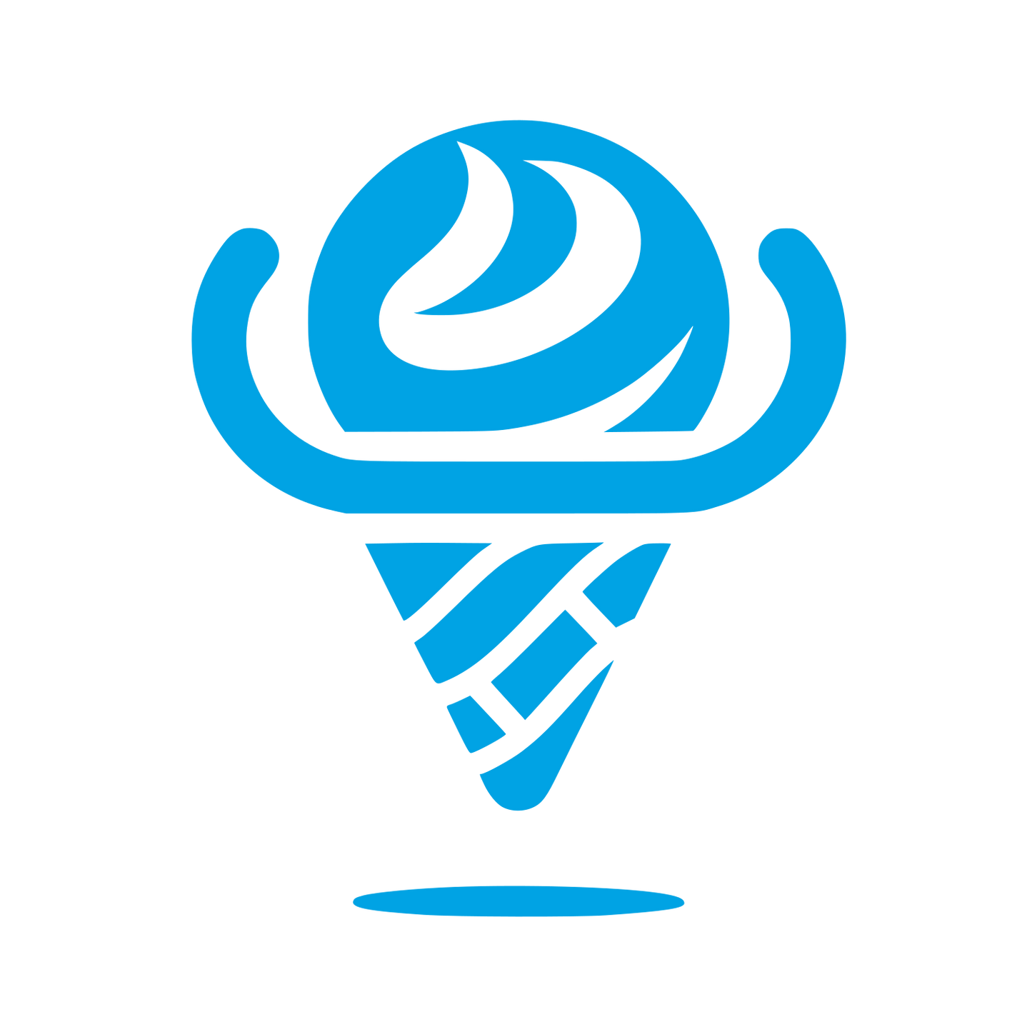 Ice Cream Logo Design #00a3e4