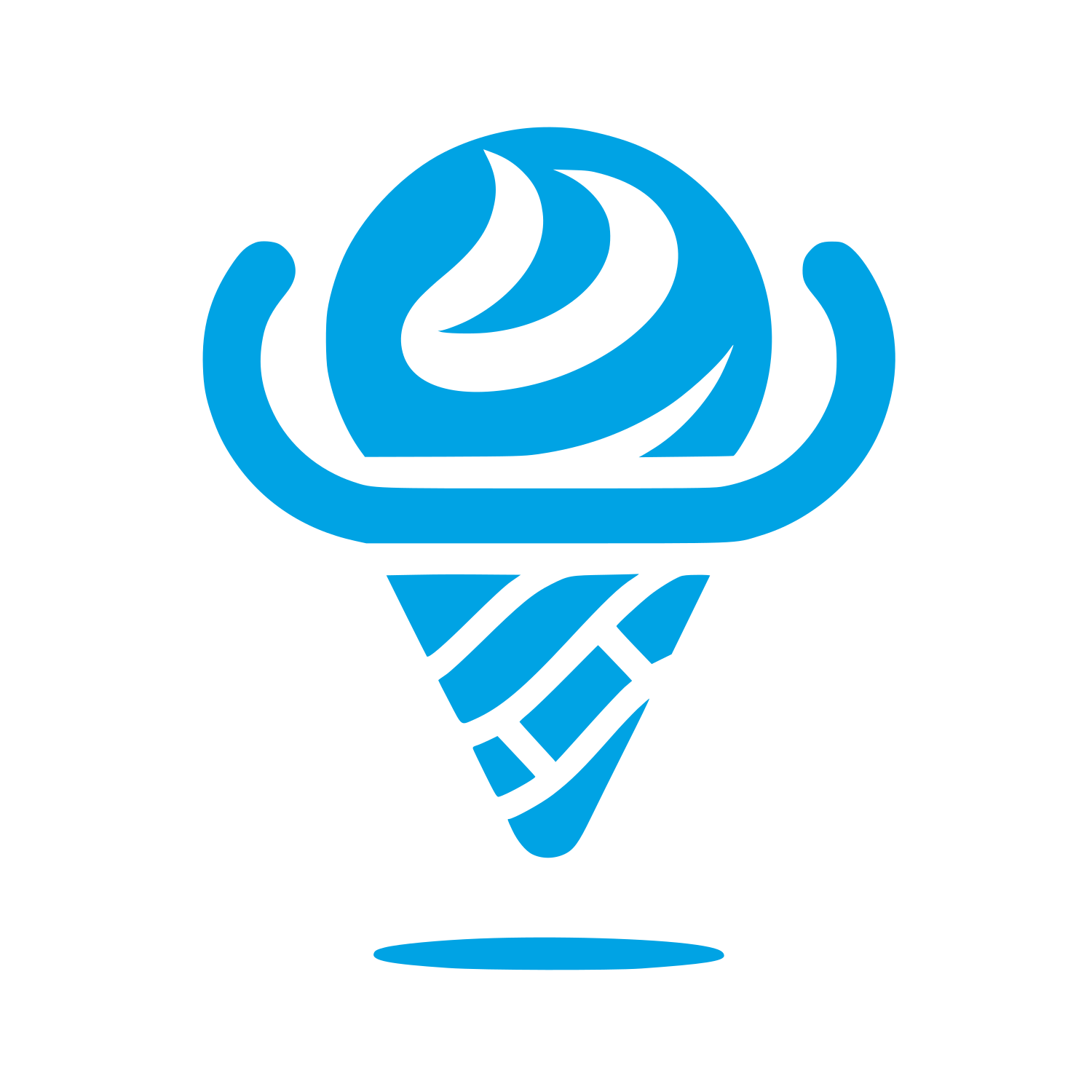 Ice Cream Logo Design #00a3e4