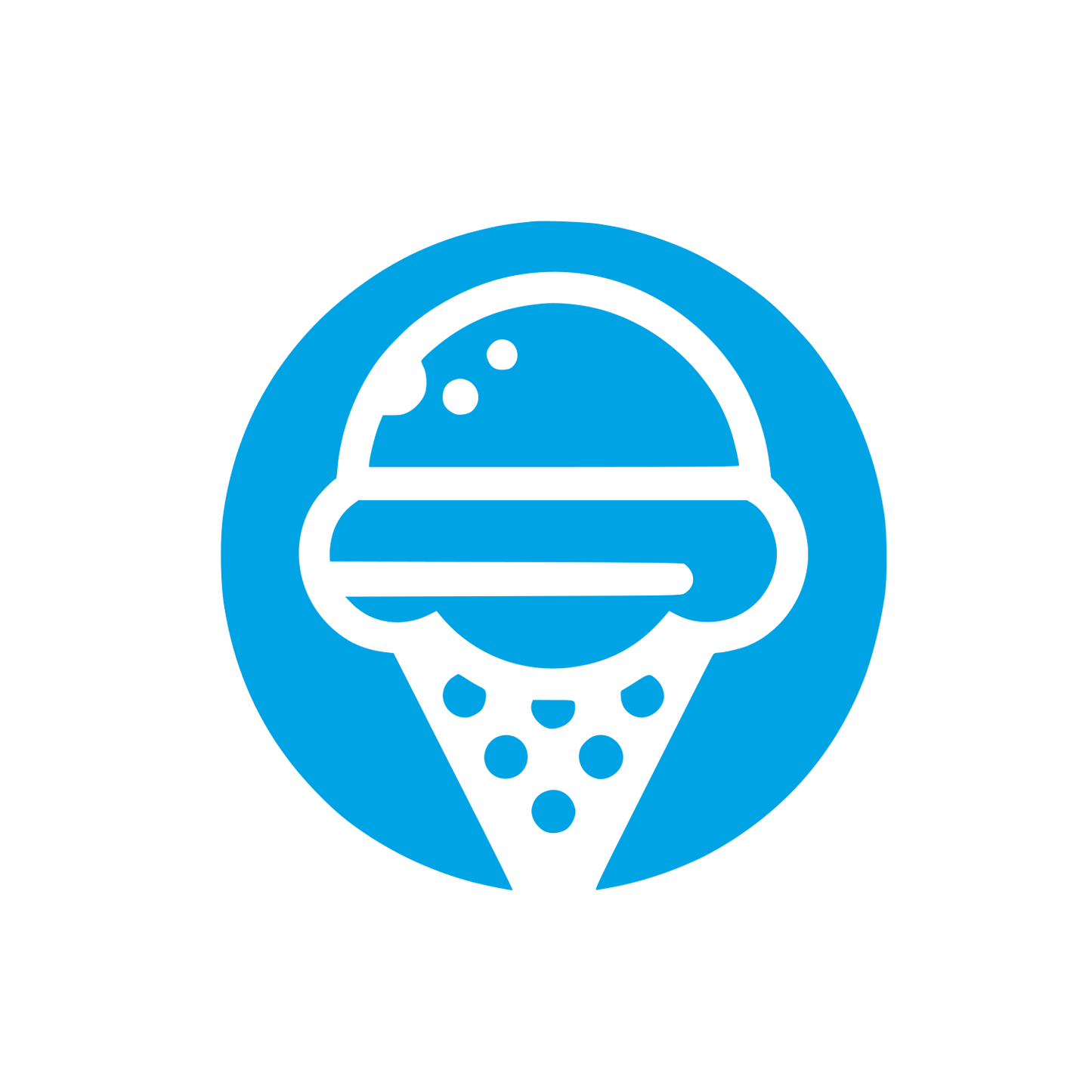 Ice Cream Logo Design #00a3e4