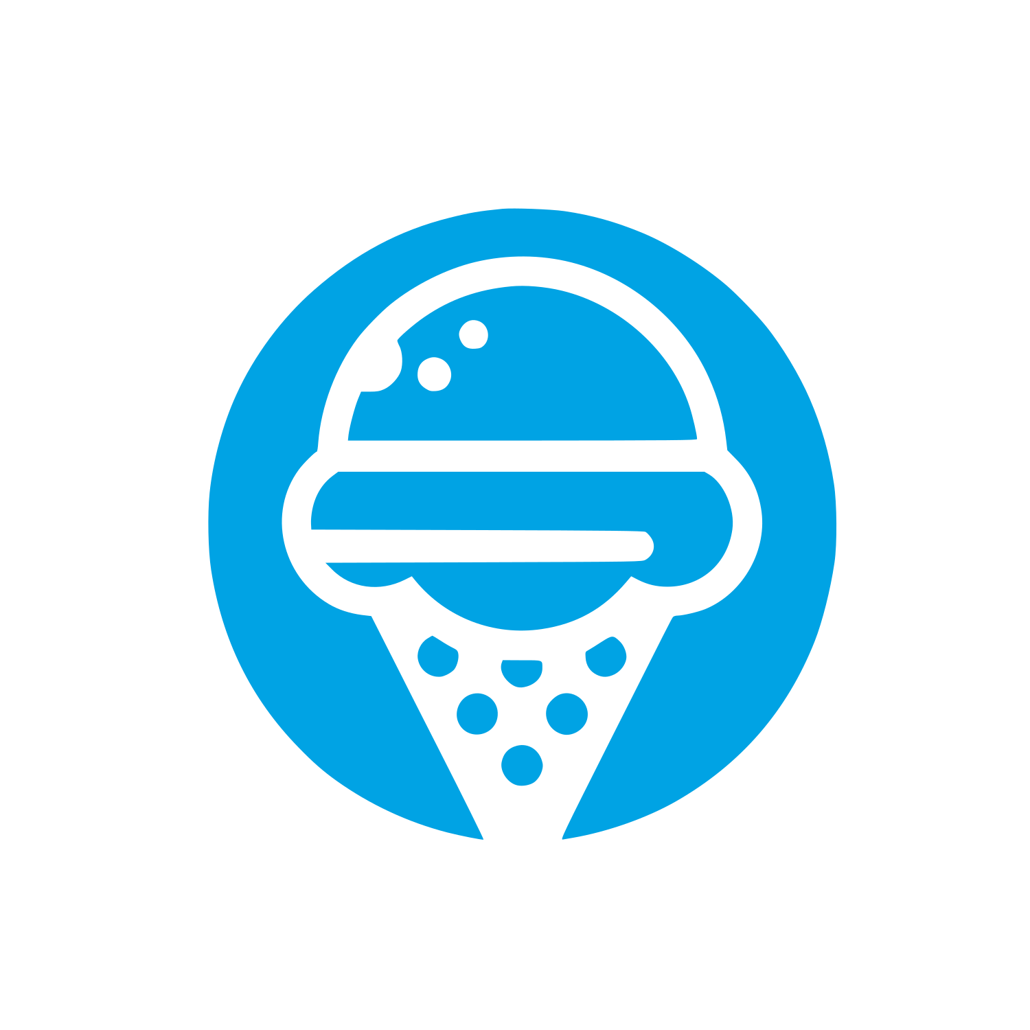 Ice Cream Logo Design #00a3e4