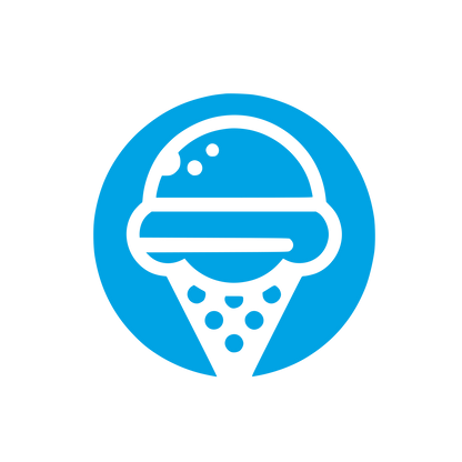 Ice Cream Logo Design #00a3e4